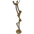 Vintage Messing Beeld Moeder En Kind thumbnail 1