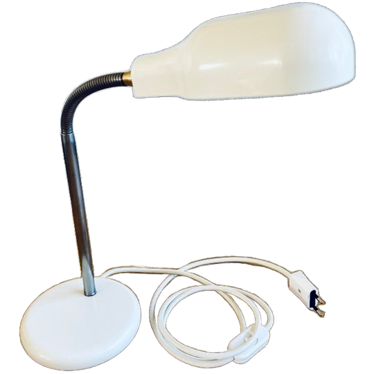 Vintage Witte Massive Bureaulamp 1