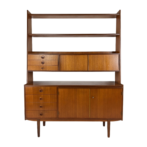 Scandinavisch Vintage Teak Fineren Dressoir/ Boekenkast Averoy