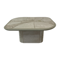 Mid-Century Design Travertine Coffee Table, 1970’S