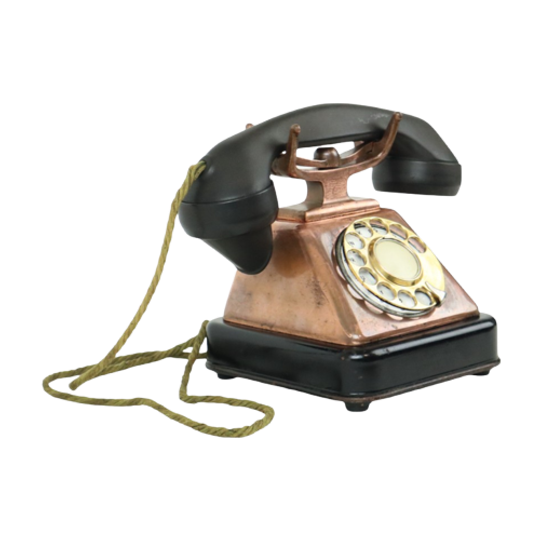 Oude Draaischijf Telefoon Rood Koper Bakeliet Ktas Jaren 30 1
