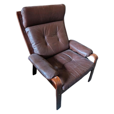 Vintage Zweedse Fauteuil Mid Century Design.