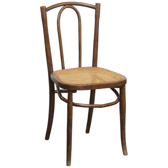 Leuke Tijdloze Bistro Stoel In De Stijl Van Thonet Met Een Gevlochten Rieten Zitting 1