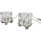 Vandeheg - Kubus - Glazen Ice Lampen - Set (2) - Glas - Metaal - Halogeen - 90'S thumbnail 1