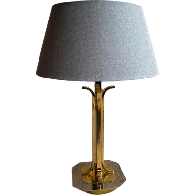 Neuhaus Messing Schemerlamp , Jaren 80 Hotel Chic