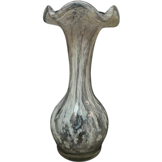 Vintage Vaas Met Geschulpte Bovenrand, 25 Cm Hoog 1