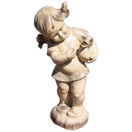 Vintage Waterornament Meisje Met Eend...zo Lief😍 1