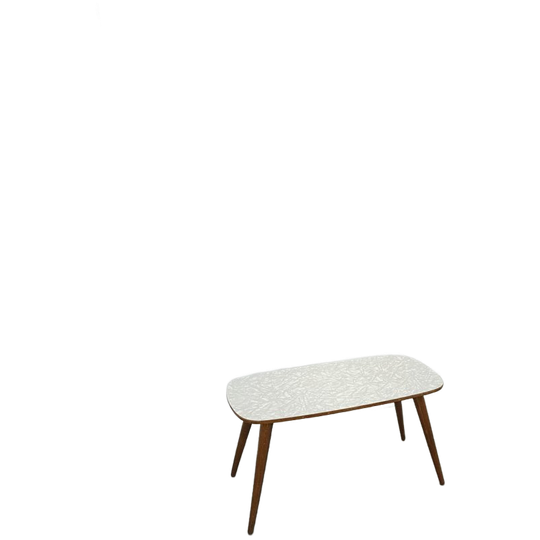 Brede Bijzettafel Plantentafel Met Wit Grijs Formica Blad, Nr. 28 1