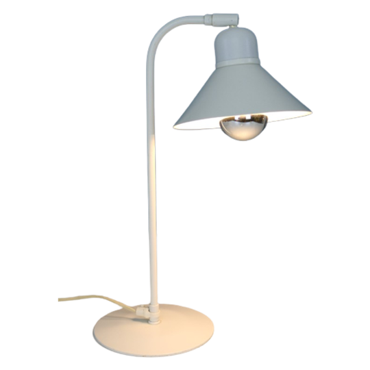 Originele Witte Deense Tafellamp Van Vitrika Model 40711 *** Denemarken 1970's 1