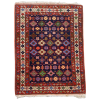 Subtiel Kleurrijk Vloerkleed Met Leuke Patronen 124x74cm