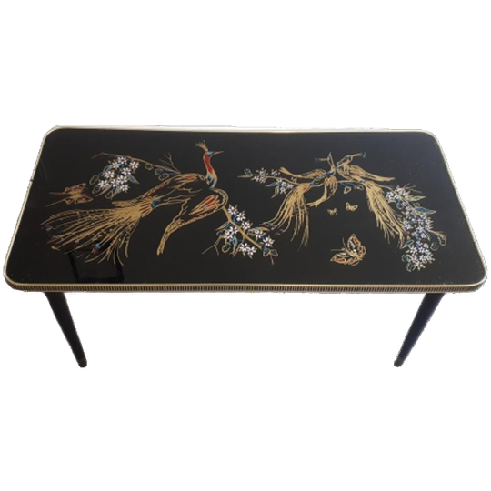 Jaren 50 Vintage Salontafel Fifties Pauw Coffeetable Tafel 1