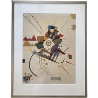 Kandinsky Poster Van Schilderij Ringsum , Lijst 94 X 73 Cm