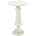 Vintage Verlichte Bijzettafel Zuil Pilaar Lamp Albast Natuursteen thumbnail 1