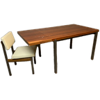 Eettafel "pali" Met Verlengstuk Van Louis Van Teeffelen Voor Wébé 1960. thumbnail 1