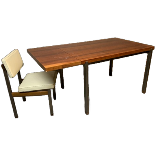 Eettafel "pali" Met Verlengstuk Van Louis Van Teeffelen Voor Wébé 1960. 1