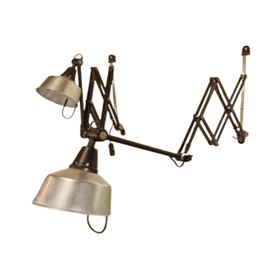 1 X Vintage Schaarlampen, Curt Fischer Stijl 1