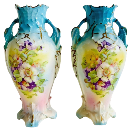 Set Art Nouveau Vaasjes Czechoslovakia Porselein 1920’s 1