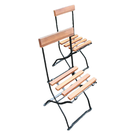 Set Of 2 Vintage French Bistro Garden Chairs 1