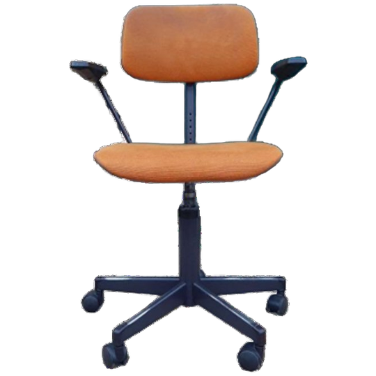 Vintage Bureaustoel Martin Stoll Retro Design Stoel Oker 70 1