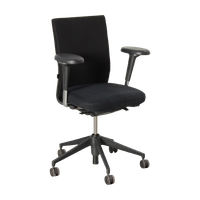 Vitra Bureaustoel, Zwart, 5D Armleggers