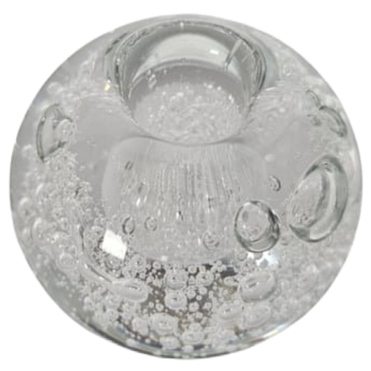 Glasfabriek Leerdam - Design Siem Van Der Marel - Vaasje Met Ingesloten Luchtbellen - 2000 1