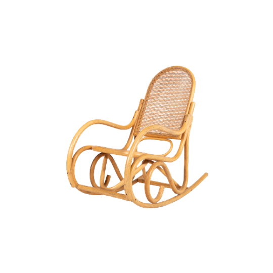 Vintage Thonet Style Rocking Chair 1