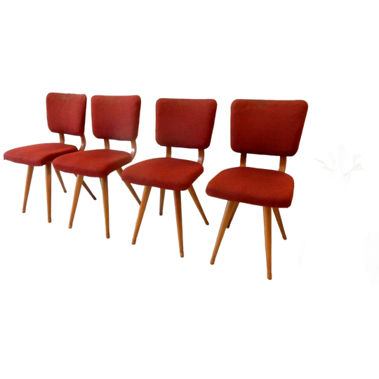 4 X Retro Vintage Stoel Eetkamerstoel Jaren 50 60 Stoelen 1