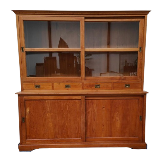 Vintage Landelijke Buffetkast Wandkast Keukenkast Teakhout 1