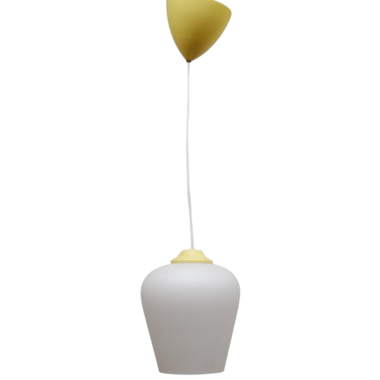Melkglazen Hanglamp, Vintage 1