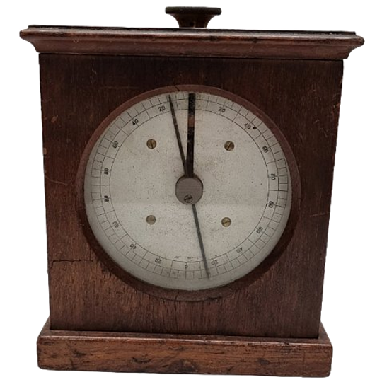 Oude Galvanometer In Eiken Kast, 1e Helft 1900 1