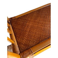 Italiaans Design Rotan Bamboe Boekenkast Mid Century Vintage