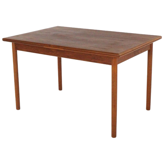 Rechthoekige Teak Verlengbare Bureau Deens Vintage 1