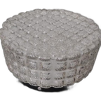 Vintage Plafondlamp Glas Rond Blokjes thumbnail 1