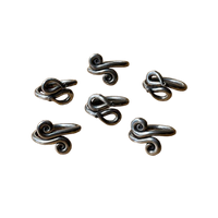 Set Of 6 Vintage Spiral Napkin Rings