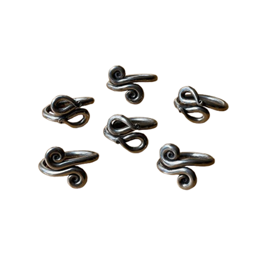 Set Of 6 Vintage Spiral Napkin Rings 1