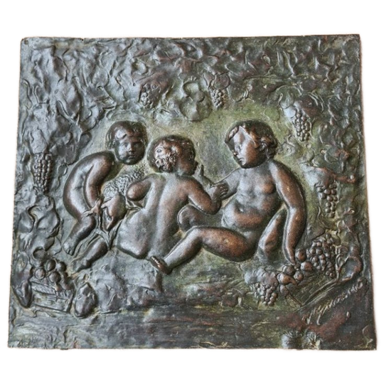 Mooi Brons Reliëf Met Cherubijntjes 1