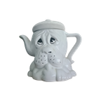 Witte Theepot / Koffiepot Hond Met Pet thumbnail 1