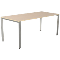 Ahrend 700 Bureau, Eiken Blad, 180 X80 Cm, Hoogte Instelbaar Onderstel
