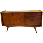 Vintage Teak Fineer Dressoir Lowboard Kast Kastje thumbnail 1