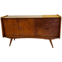 Vintage Teak Fineer Dressoir Lowboard Kast Kastje