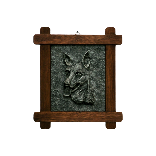 Houten Lijst Bronzen 3D Herder
