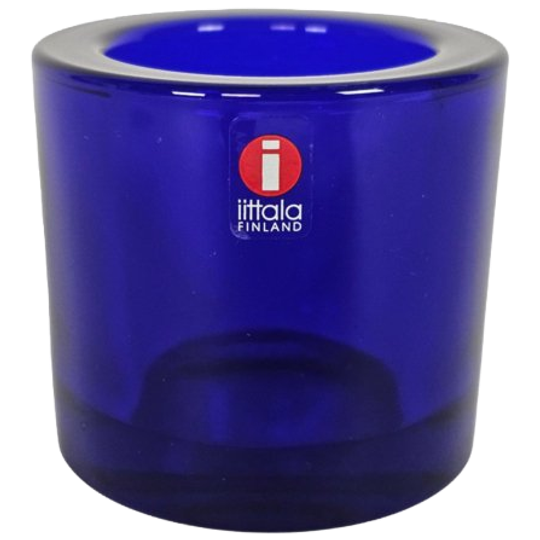 Iittala - Marimekko - Design Heikki Orvola - Kivi - Cobalt Blauw - 1988 1