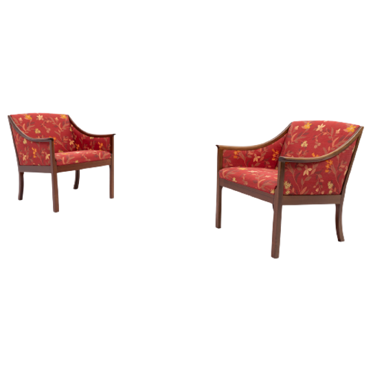 Pair Of Elegant Armchairs By Ole Wanscher For P. Jeppensen 1960’s Denmark 1