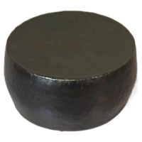 Zwarte Metalen Trommel Salontafel, Rond, 70 Cm