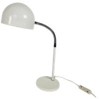 Hala Zeist - Model 768 - Tafellamp - Wit - Flexibele Hals - 3e Kwart 20e Eeuw