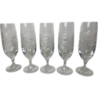Antieke Champagne Glazen Cristal de Loraine | Kerst