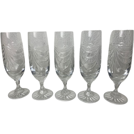 Antieke Champagne Glazen Cristal de Loraine | Kerst 1