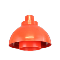 Iconische Rode Plastic Space Age Lamp Van Nordisk Solar Compagny Ontworpen Door K. Kewo *** Jaren