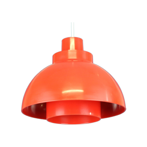 Iconische Rode Plastic Space Age Lamp Van Nordisk Solar Compagny Ontworpen Door K. Kewo *** Jaren