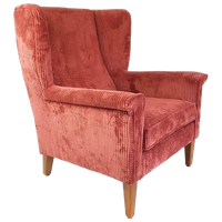 Vintage Artifort Fauteuil Nieuw Gestoffeerd Oud Roze Rib